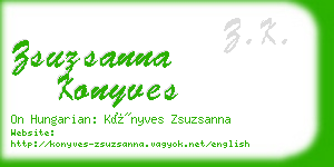 zsuzsanna konyves business card